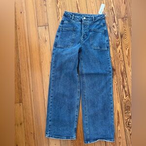 Blue Ivy Women’s Denim Uptown Jeans High Waisted Button Pocket Jeans Pants Small